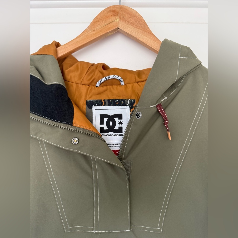 DC Savvy Anorak Snowboard Jacket Women's Ivy Green Ski Winter Pullover Coat M - Picture 10 of 14